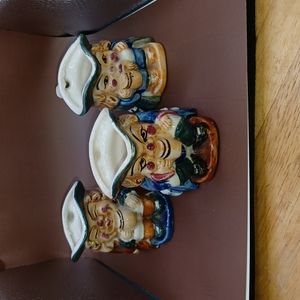 Toby CHARACTER MUG‎ Jug Style Ceramic Cream Creamer Pitcher Vintage x 3